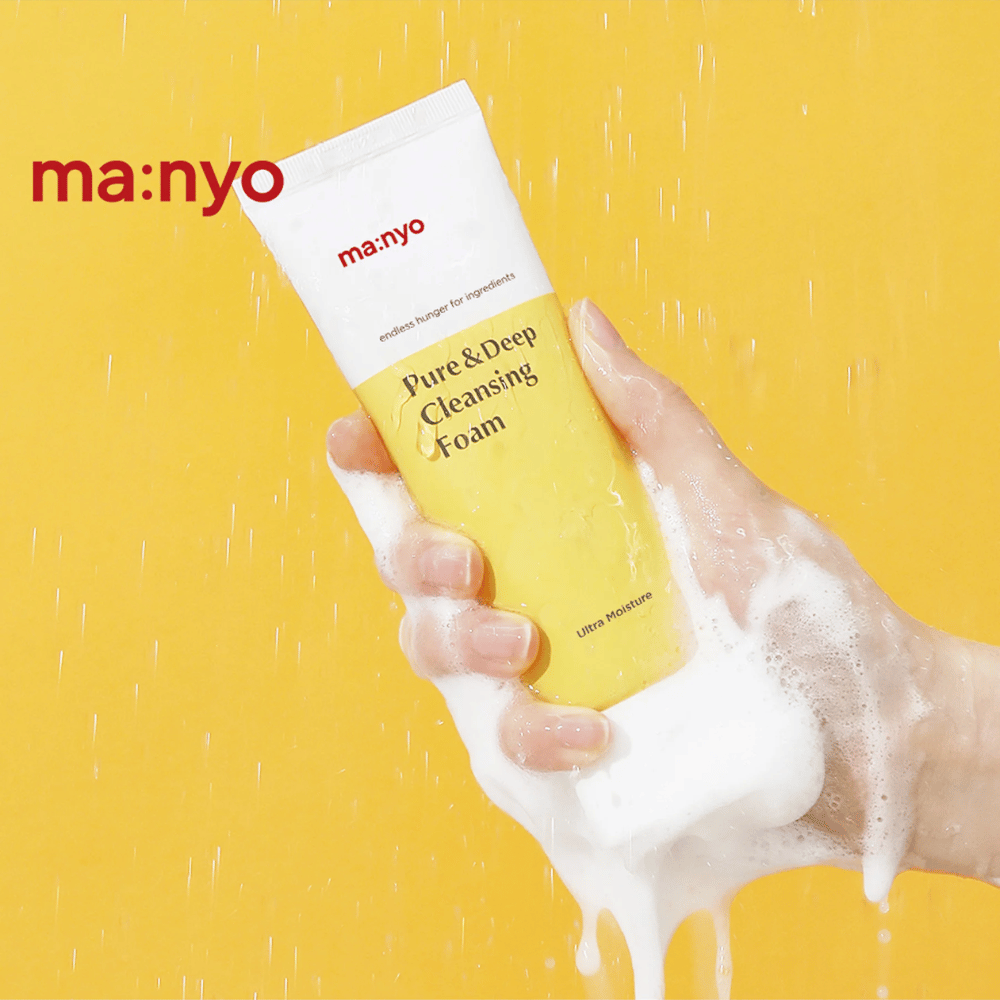 Ma:nyo Pure & Deep Cleansing Foam en espuma - espuma limpiadora hidratante que limpia profundamente los poros y deja la piel suave y fresca.