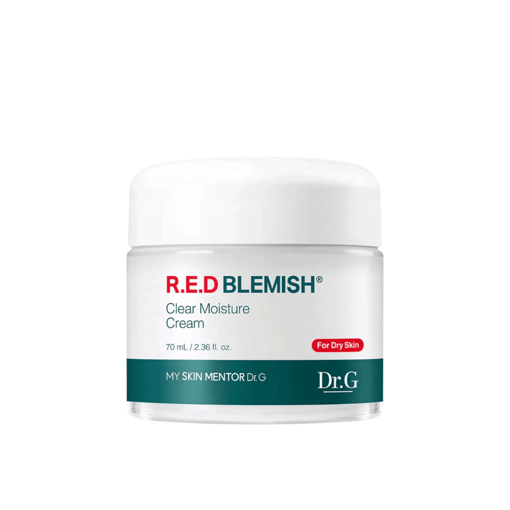 Dr.G R.E.D Blemish Clear Moisture Cream – crema facial hidratante en tarro de 70 ml.