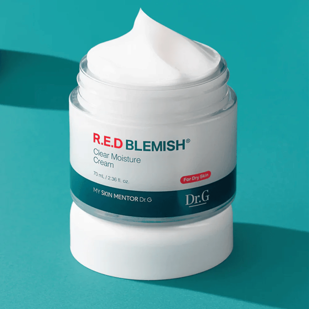 Dr.G R.E.D Blemish Clear Moisture Cream – crema hidratante rica desarrollada para piel seca y deshidratada.