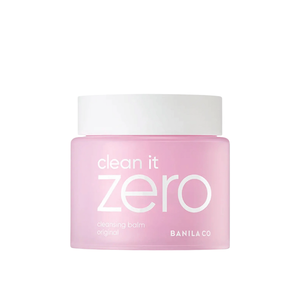 Un tarro Clean It Zero Cleansing Balm Original 180ml sobre fondo blanco, que promueve el bálsamo limpiador original de BANILA CO para el cuidado de la piel.
