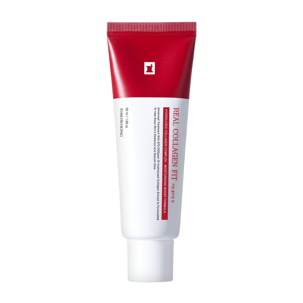Tosowoong Real Collagen Fit es una crema hidratante eficaz con colágeno hidrolizado que fortalece la elasticidad de la piel e hidrata en profundidad. Perfecto para darle a la piel un brillo natural y proteger su barrera. Apto para todo tipo de pieles para uso diario.