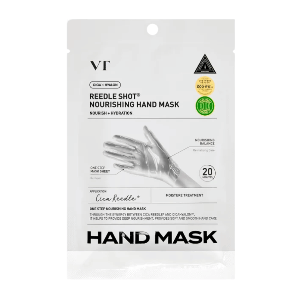 VT Cosmetics Reedle Shot Nourishing Hand Mask con CICA Reedle y ácido hialurónico para un cuidado intensivo de las manos