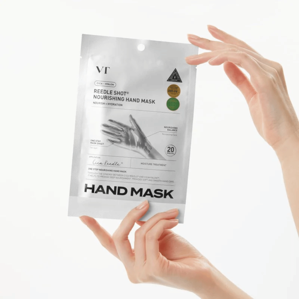 VT Cosmetics Reedle Shot Nourishing Hand Mask mascarilla de manos hidratante con CICA y ácido hialurónico para manos secas