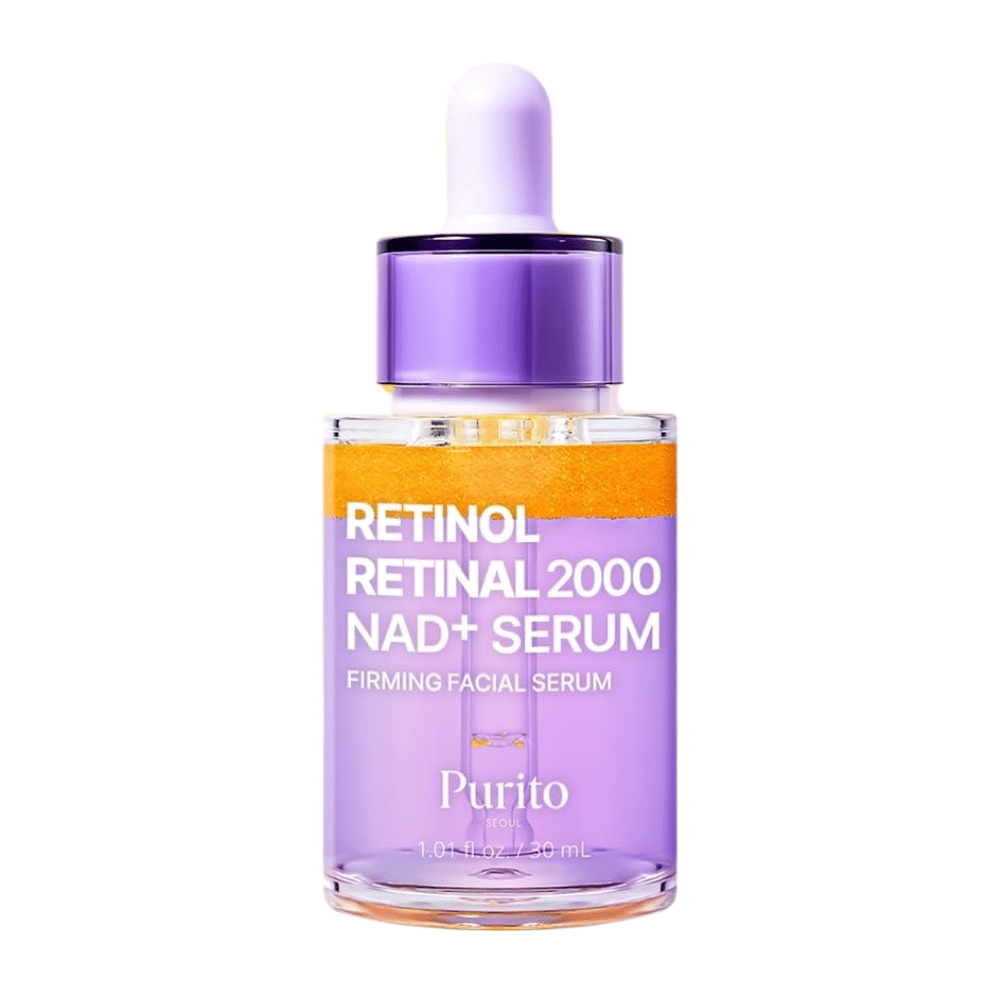 PURITO SEOUL Retinol Retinal 2000 NAD+ Serum 30 ml – sérum facial coreano reafirmante con retinol, retinal y NAD+.