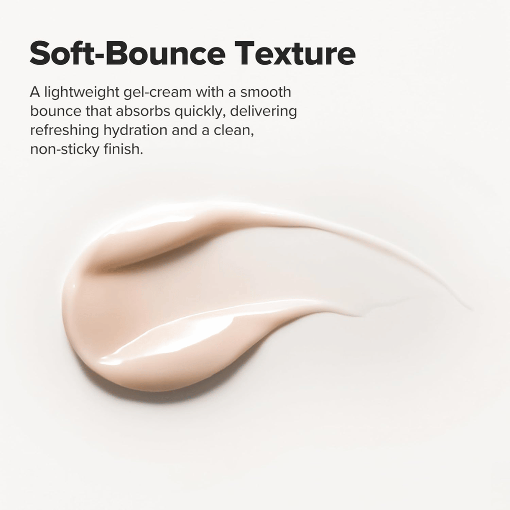Beauty of Joseon Revive Firming Moisturizer textura de gel cremoso que se absorbe rápidamente y deja la piel hidratada con un brillo natural.