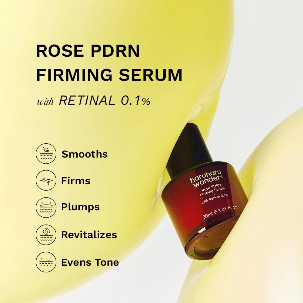 Haruharu Wonder Rose PDRN Firming Serum – sérum alisador y reafirmante con retinal 0,1 %