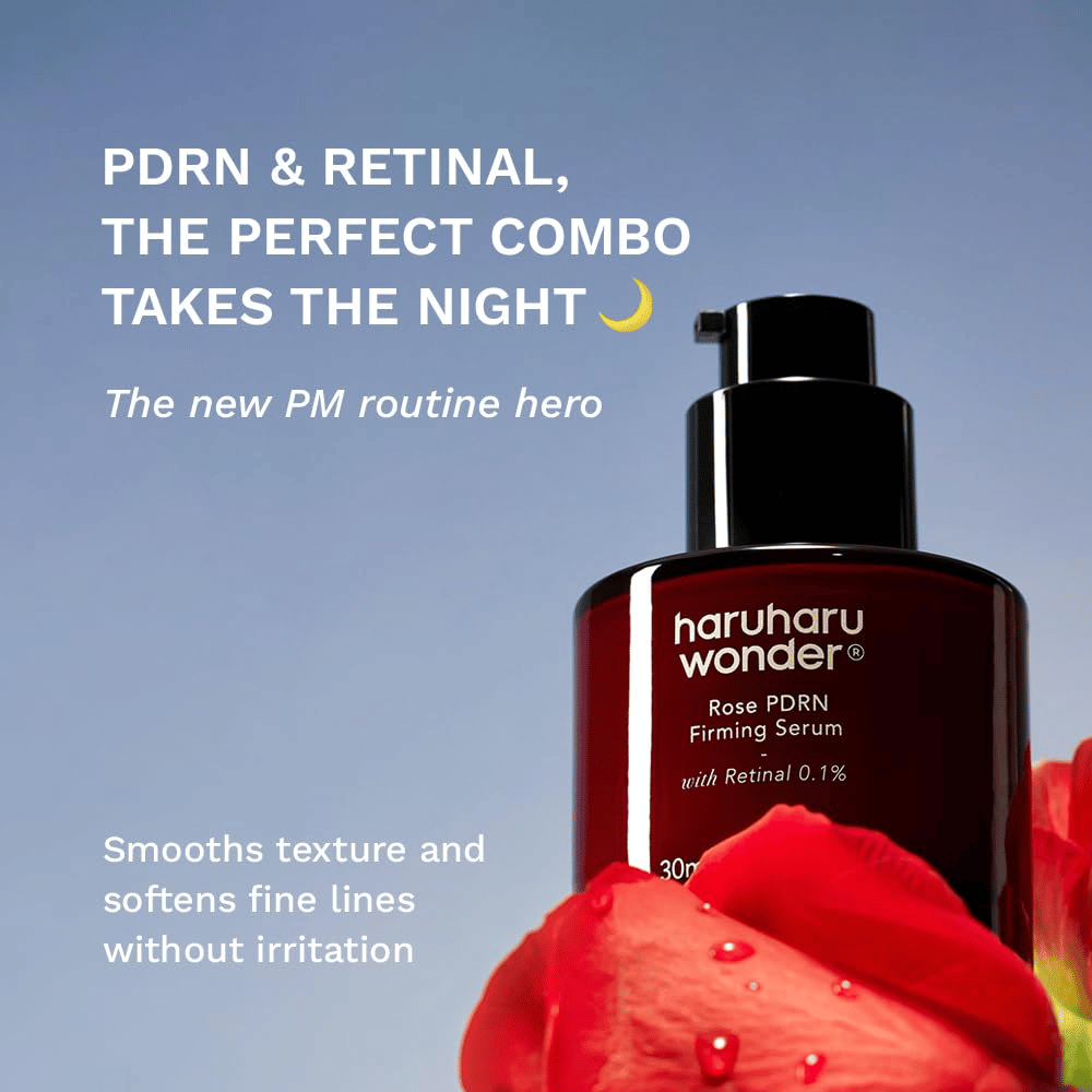 Haruharu Wonder Rose PDRN Firming Serum con PDRN y retinal 0,1 % para líneas finas y textura de la piel