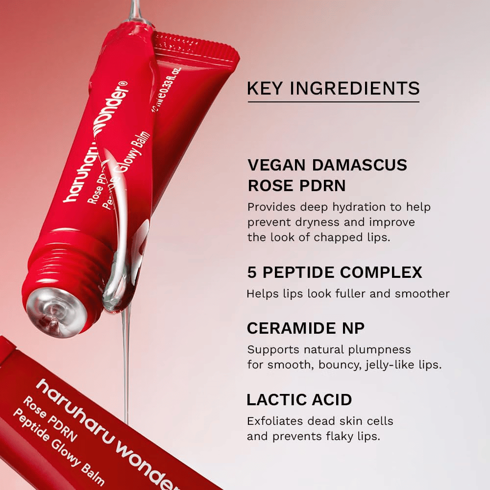 Haruharu Wonder Rose PDRN Peptide Glowy Balm con Rose PDRN vegana, péptidos, ceramida NP y ácido láctico