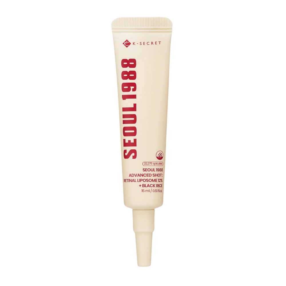K-SECRET SEOUL 1988 Advanced Shot Retinal Liposome 12% + Black Rice 15 ml – tratamiento coreano con retinal en tubo.