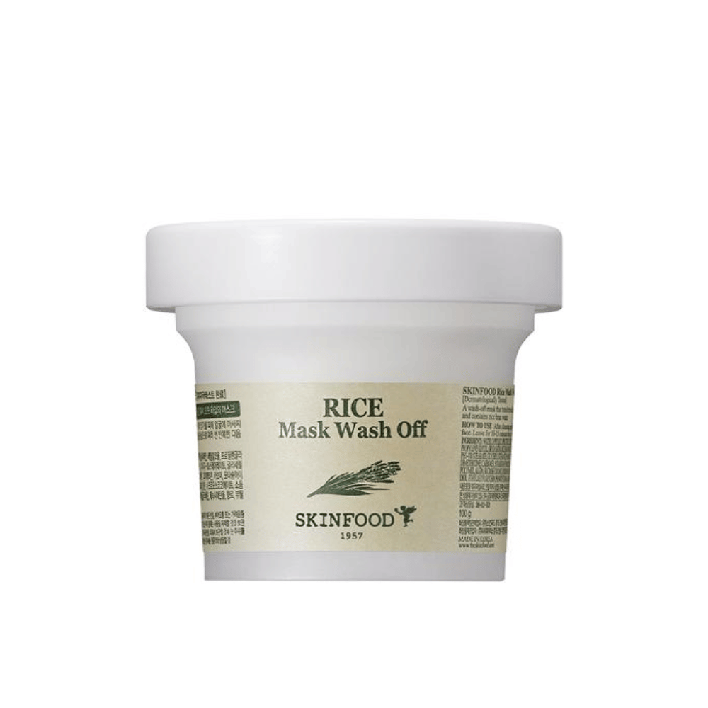 SKINFOOD's Rice Mask Wash Off 120g es una crema para la piel hecha con arroz.