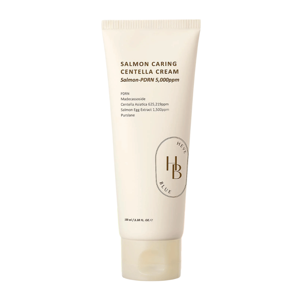 Salmon Caring Centella Cream con Salmon-PDRN 5,000ppm y Centella Asiatica – crema facial calmante y fortalecedora para piel seca y sensible.