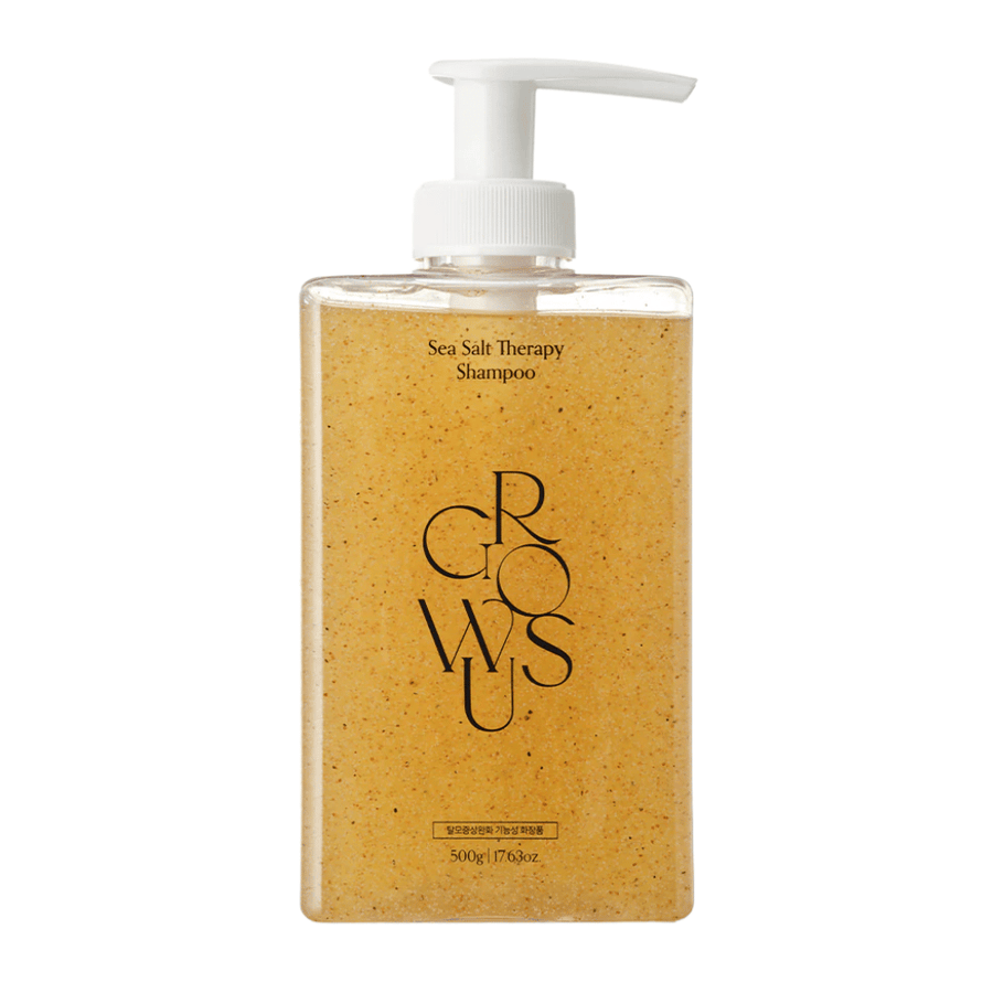 GROWUS Sea Salt Therapy Shampoo 500 ml – champú exfoliante con sal marina para un cuero cabelludo equilibrado