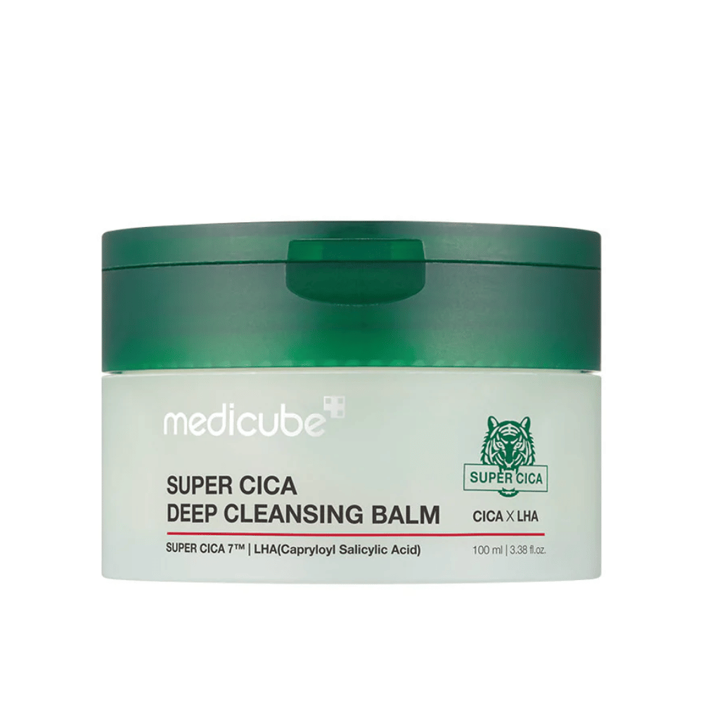 Medicube Super Cica Deep Cleansing Balm es un bálsamo limpiador que limpia profundamente los poros y elimina el maquillaje y las impurezas. Está enriquecido con Super Cica y LHA para calmar y equilibrar la piel, dejando la piel fresca e hidratada.