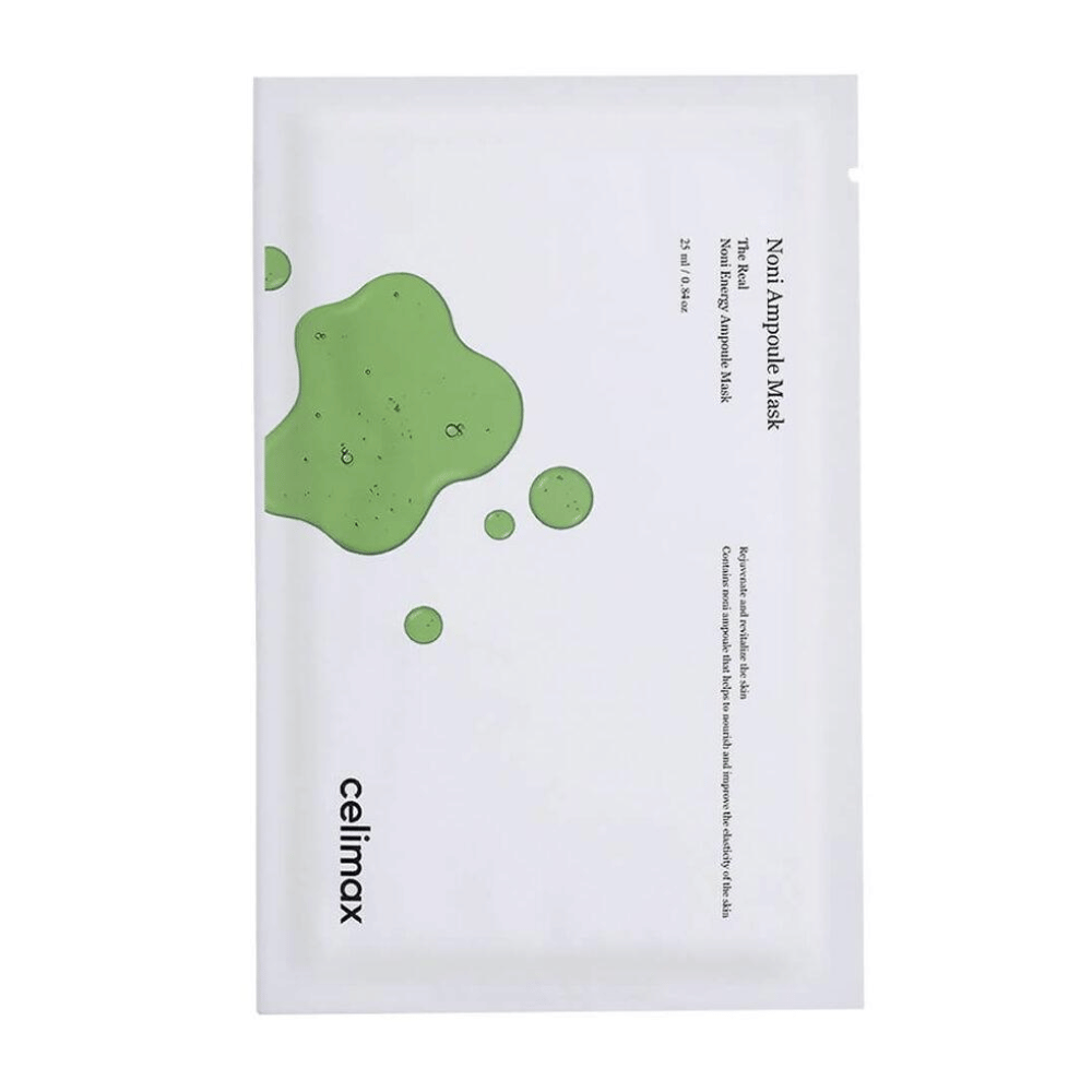 The Real Noni Ampoule Mask de Celimax es una mascarilla facial hidratante que ayuda a mejorar la elasticidad y estructura de la piel. Enriquecida con extracto de noni, esta mascarilla proporciona nutrición intensa y da a la piel un brillo fresco. ¡Perfecta para un tratamiento de cuidado de la piel refrescante y calmante!