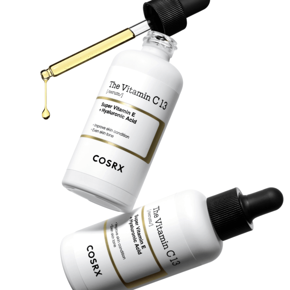 COSRX The Vitamin C 13 Serum 20 ml con pipeta y gota de suero dorado, suero de vitamina C que da brillo para un tono de piel más uniforme y mejor estructura de la piel.