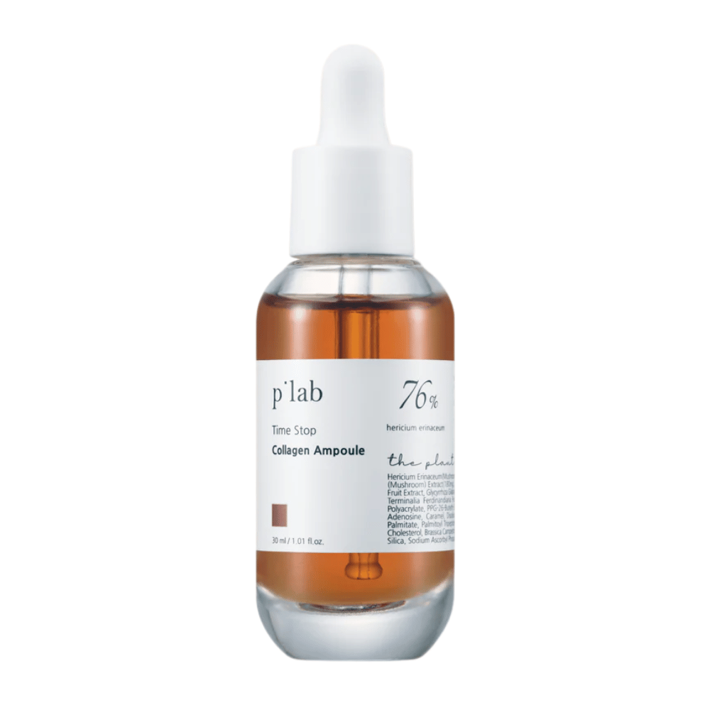 p’lab Time Stop Collagen Ampoule – Ampolla anti-envejecimiento para una piel más firme e hidratada.

🍄 76% extracto de Hericium Erinaceum – Fortalece la elasticidad de la piel y promueve la producción de colágeno.
💧 Hidratación profunda – Proporciona nutrición y mejora la textura de la piel.
✨ Efecto anti-envejecimiento – Reduce las líneas finas y otorga un brillo juvenil.

¡Perfecto para una piel más firme y radiante!