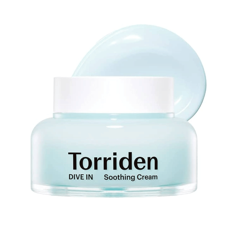 DIVE-IN Low Molecular Hyaluronic Acid Soothing Cream 100ml, de Torriden, proporciona hidratación duradera a la piel, previene la sequedad y mantiene su equilibrio natural de humedad.