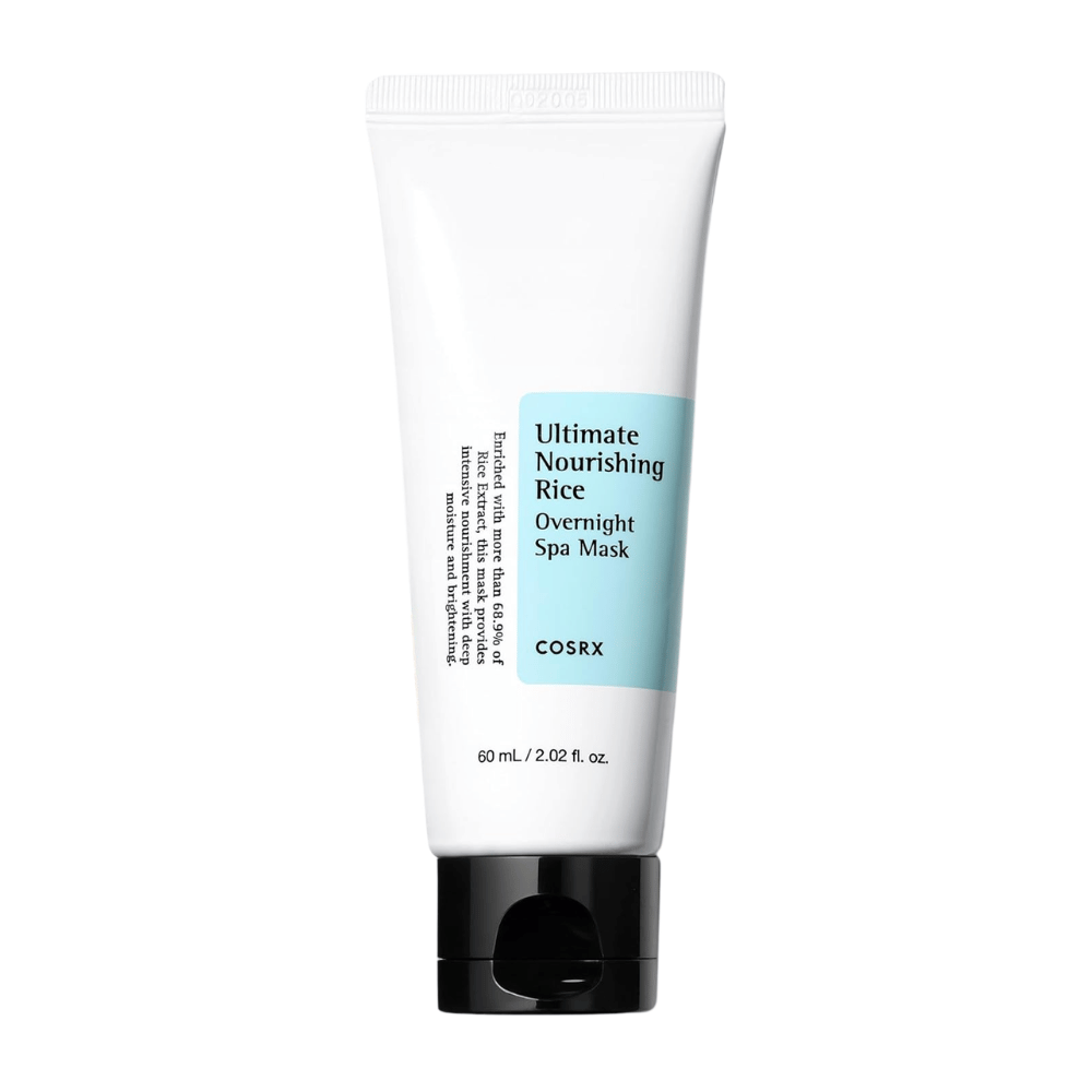 COSRX Ultimate Nourishing Rice Overnight Spa Mask 60 ml mascarilla de noche con extracto de arroz para una piel hidratada y clara