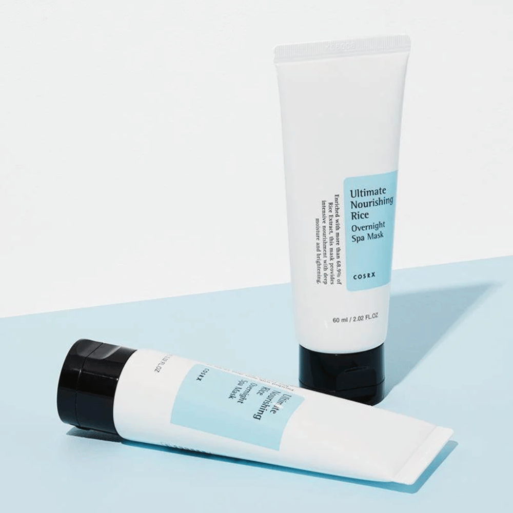 COSRX Ultimate Nourishing Rice Overnight Spa Mask 60 ml mascarilla de noche hidratante con arroz que fortalece la barrera cutánea
