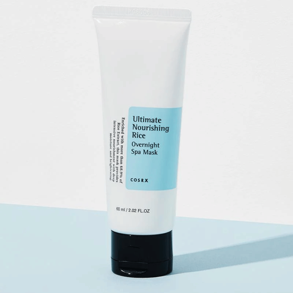COSRX Ultimate Nourishing Rice Overnight Spa Mask 60 ml mascarilla nocturna con extracto de arroz para hidratación intensa y luminosidad