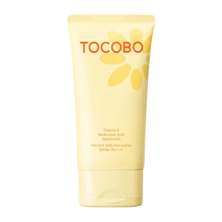 Tocobo Vita Soft Daily Sun Lotion SPF50+ PA++++ protector solar vegano con vitamina E que protege la piel y proporciona una sensación suave e hidratada