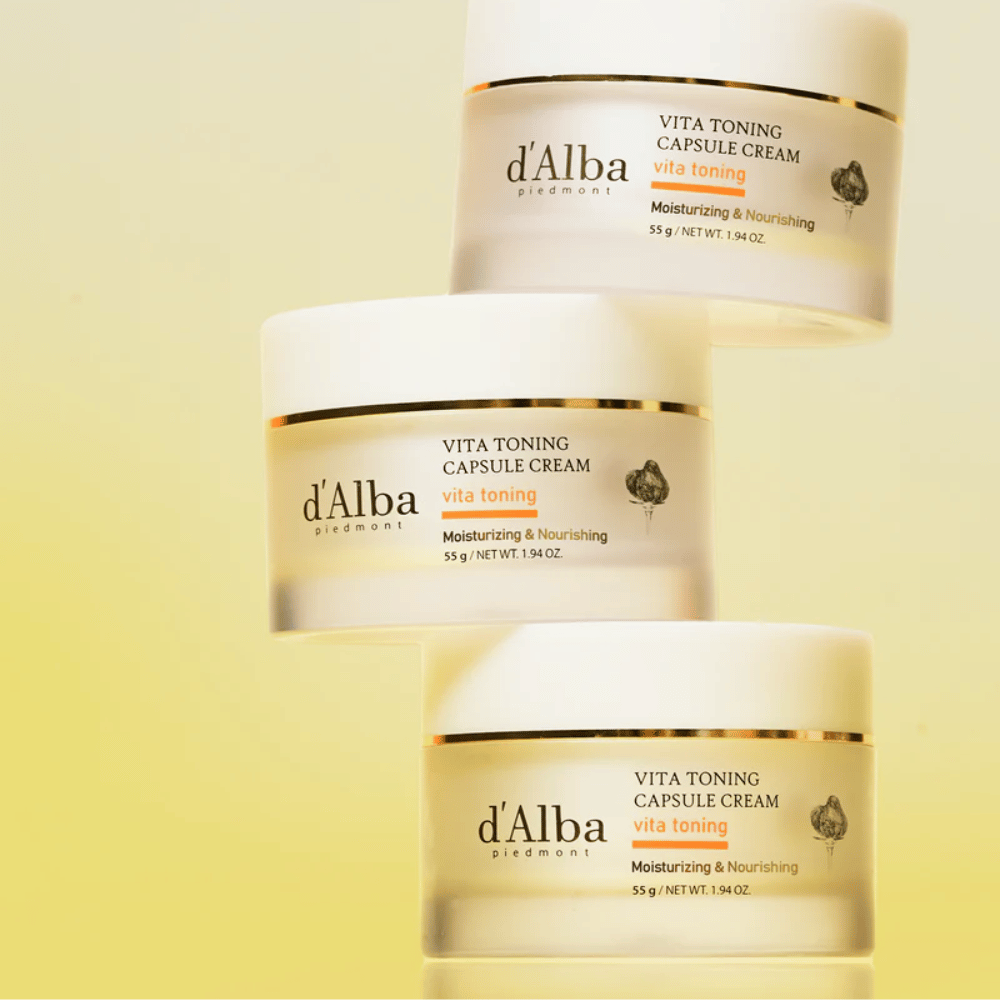 d’Alba Vita Toning Capsule Cream imagen del producto – crema facial coreana con cápsulas de vitaminas que ayudan a mejorar la luminosidad y elasticidad de la piel.