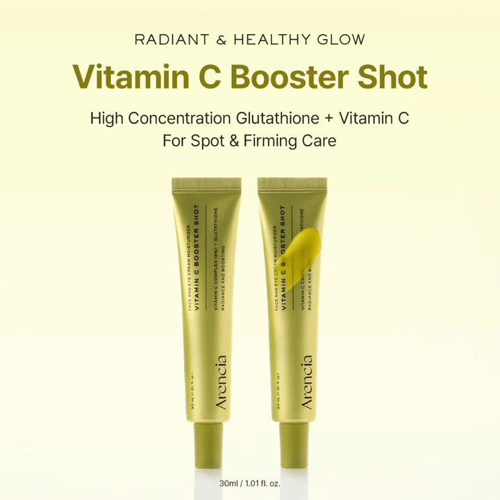 Arencia Vitamin C Booster Shot brillo radiante – suero de vitamina C con glutatión que proporciona luminosidad, un tono de piel más uniforme y una piel más firme