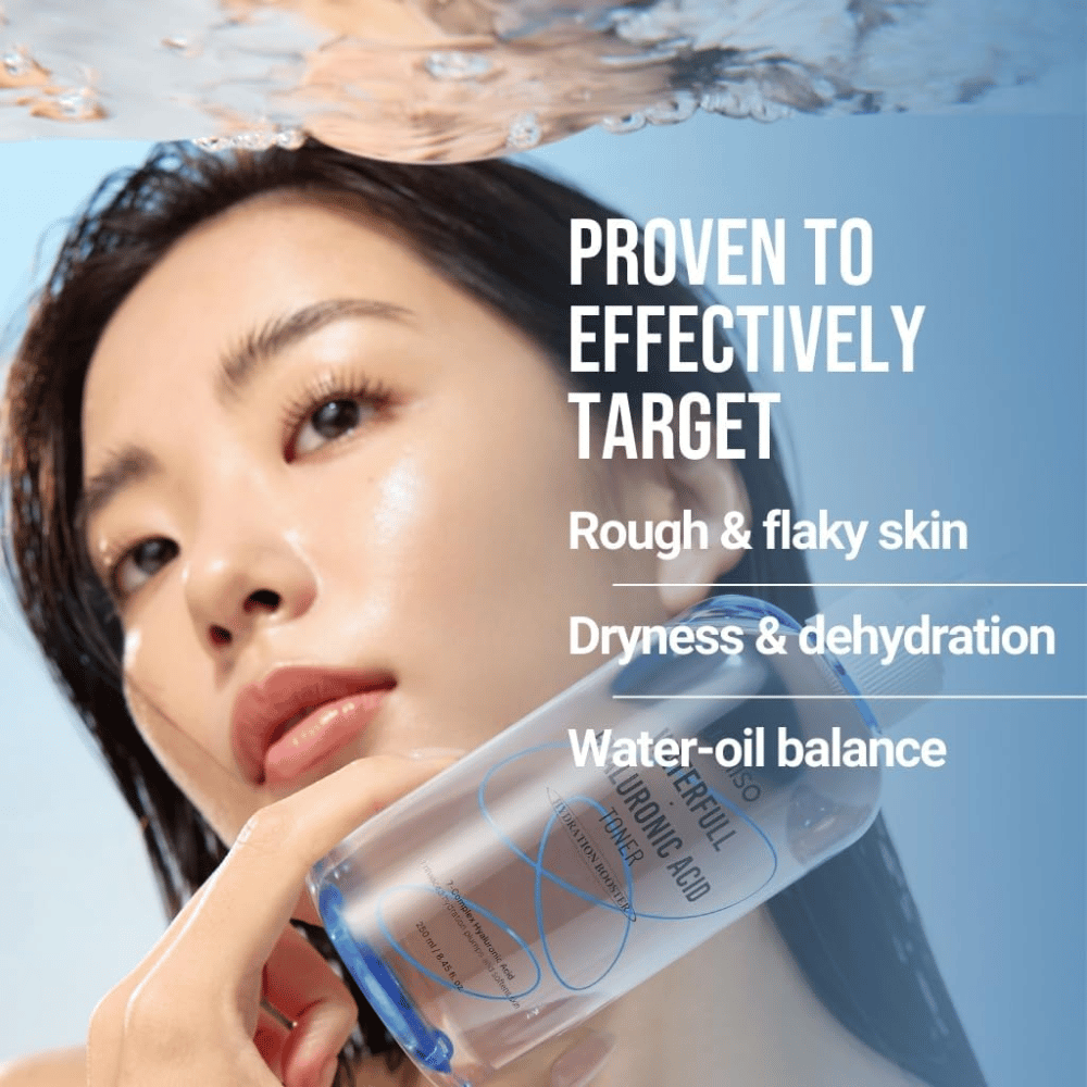 Jumiso Waterfull Hyaluronic Acid Toner 250 ml – tónico intensamente hidratante que combate la sequedad, piel escamosa y niveles desequilibrados de humedad y aceite