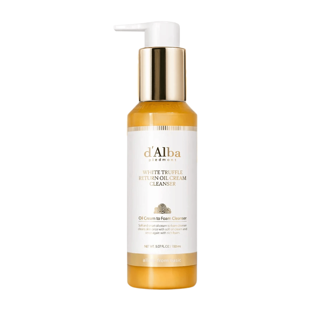 d'Alba White Truffle Return Oil Cream Cleanser es una crema limpiadora rica en nutrientes e hidratante con extracto de trufa blanca. La fórmula innovadora se transforma de crema a espuma, proporcionando una limpieza profunda mientras mantiene el equilibrio natural de humedad de la piel.