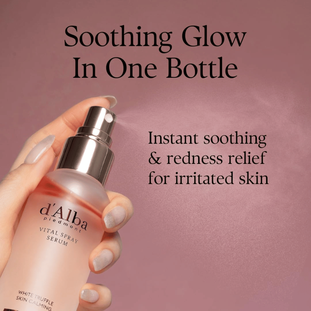 d'Alba White Truffle Vital Spray Serum – mist facial hidratante que calma la piel irritada y aporta luminosidad