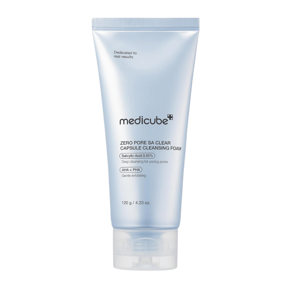 Medicube Zero Pore SA Clear Capsule Cleansing Foam 120 g – limpieza suave pero efectiva con ácido salicílico, AHA y PHA para una piel más clara.