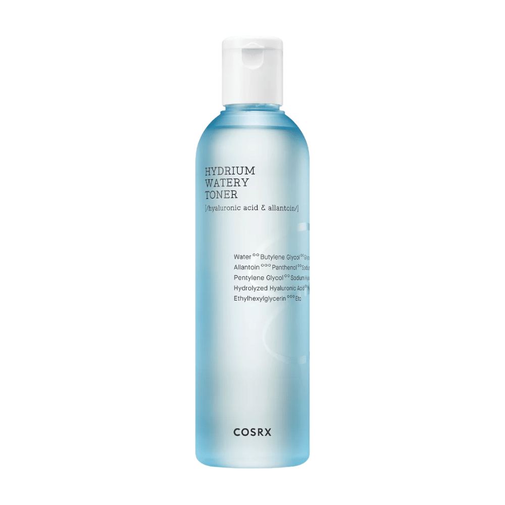 COSRX Hydrium Watery Toner 150ml con ácido hialurónico para el cuidado hidratante de la piel.