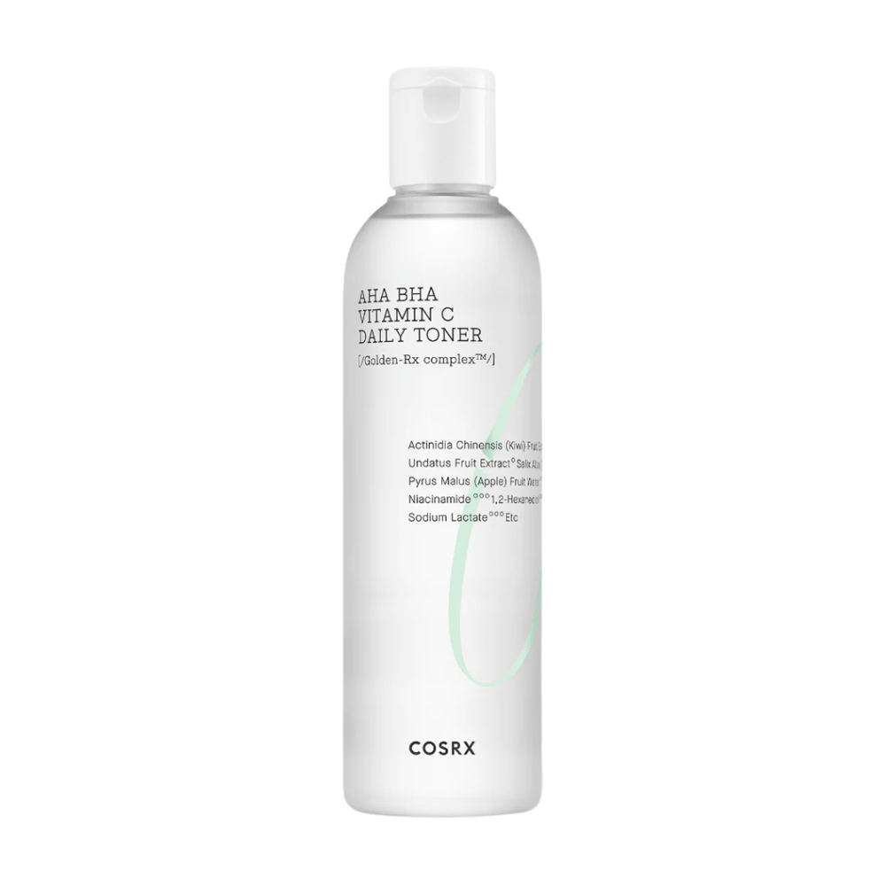 Una botella COSRX Refresh AHA BHA Vitamin C Daily Toner 150ml sobre fondo blanco.