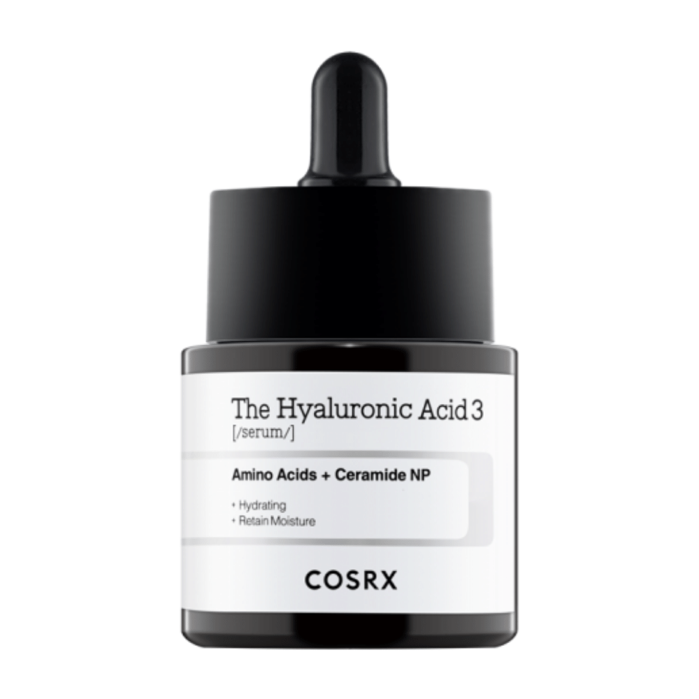 COSRX Hyaluronic Acid 3 Serum 20ml refuerza la barrera hidratante de la piel.