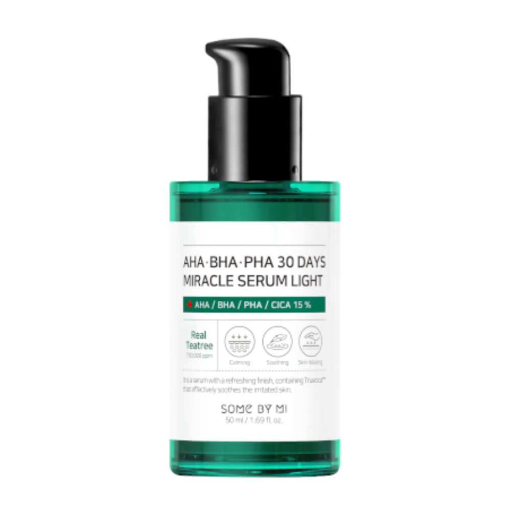 SOME BY MI AHA, BHA, PHA 30 Days Miracle Serum Light 50ml para el acné y manchas pigmentarias.