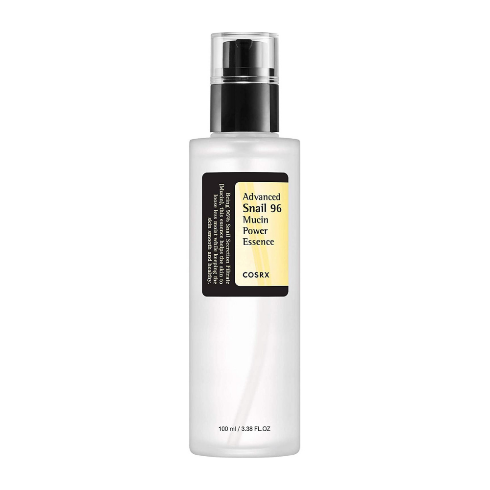 COSRX cosmética asiática con Advanced Snail 96 Mucin Power Essence 100ml para el cuidado de la piel coreana.