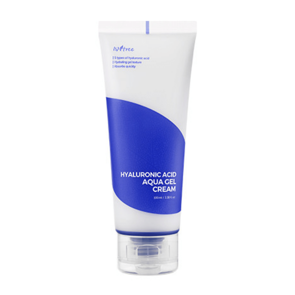 Un tubo Hyaluronic Acid Aqua Gel Cream de 100ml de Isntree para hidratación facial.